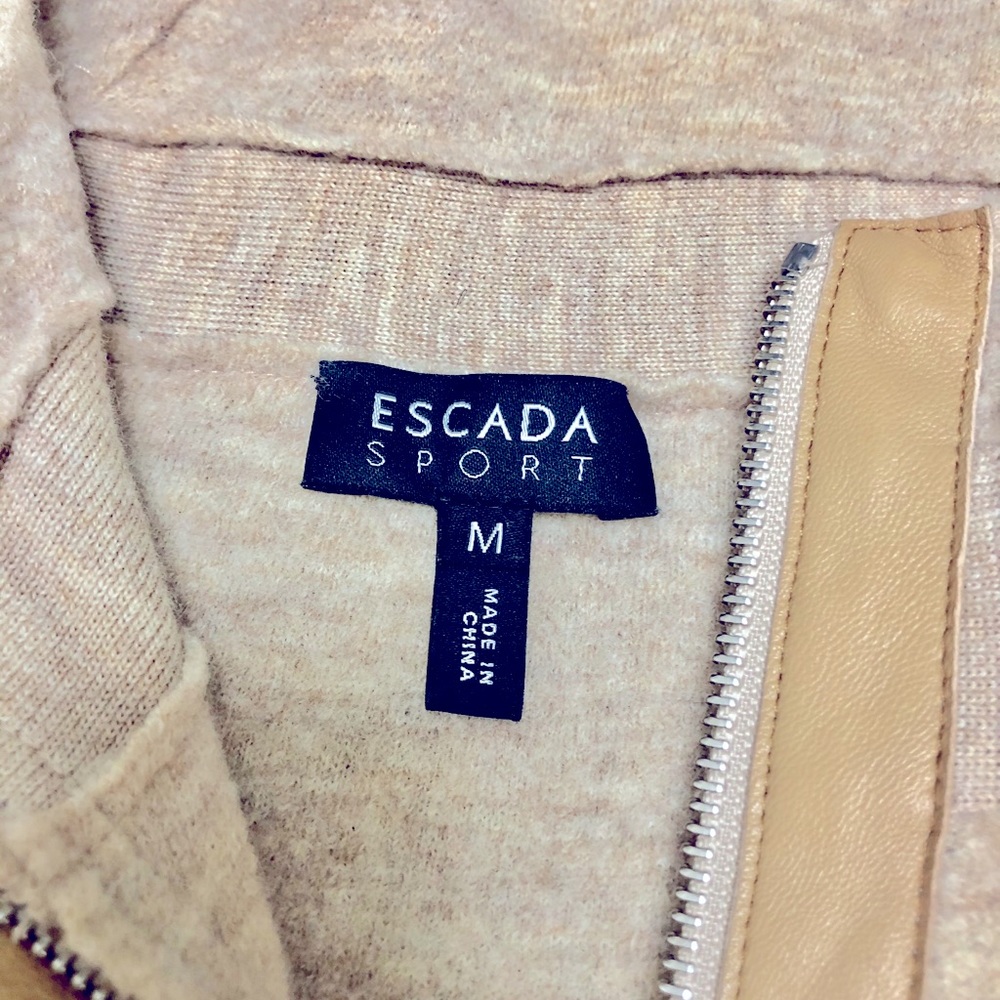 Escada Poncho with Hoodie and Snap Closure